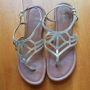 Kelly & katie gold sandals, size 10